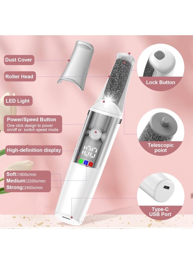 general Electric Foot Callus Remover,Smooth Pedicure Wand Rechargeable Electric Foot File,Professional Pedicure Tools for Dry, Dead, Cracked, Hard Skin, at Home Feet Spa Care Kit for Men & Women - Image 2